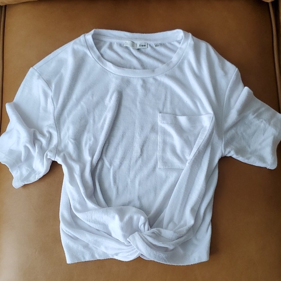 Aritzia wilfred free white twist top sz Large